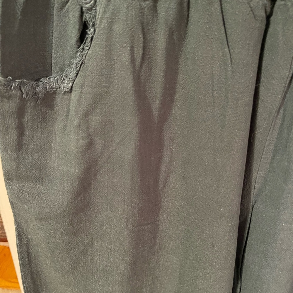 Umgee Forest Green Wide Leg Pants with Elastic Waist - Picture 2 of 4